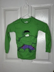 Gap Marvel Hulk Pajama Top Boys Size 6 Long Sleeve Organic Fitted Green - Picture 1 of 3