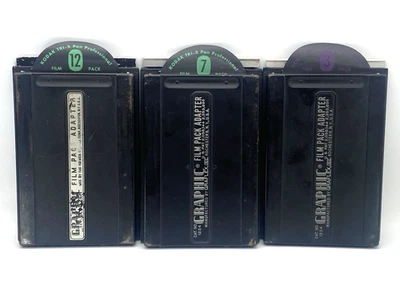 Graphic Film Pack Adapters; Set of 3; Loaded with expired film? - Image 1 of 4