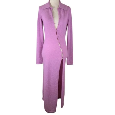 Hansen & Gretel Long Sleeve Button-Up Maxi Dress Lavender Size S - Image 1 of 4