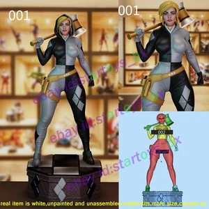 Harley Quinn Cartoon 1/8 1/4 1/3 Unpainted Model Kit Unassembled 3D Print 2 Ver. - Picture 1 of 11