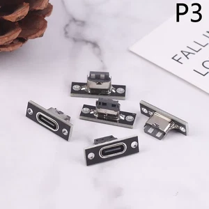 5PCS USB 3.1 Type C Socket with Screw Fixing Plate Type-C USB Jack 3.1 Type-C 2P - Bild 1 von 18