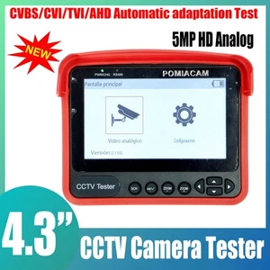 4.3" Tester Monitor 5MP HD Analog CVBS/CVI/TVI/AHD Automatic Adaptation Testing - Picture 1 of 12