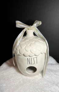 Rae Dunn Ceramic Nest Birdhouse Acorn Style 7” High - Picture 1 of 3