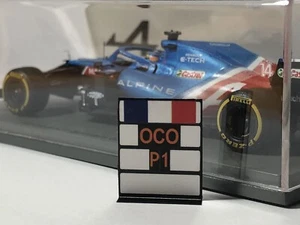 Pitboard 1:43/1:18(Pizarra F1) / Esteban Ocon (Alpine) 2021 P1 Hungarian GP - Foto 1 di 6