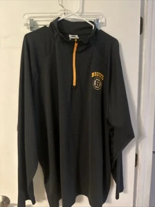 Boston Bruins Quarter Zip Pullover Size 3XL NHL Brand Long-sleeve Grey - Picture 1 of 7