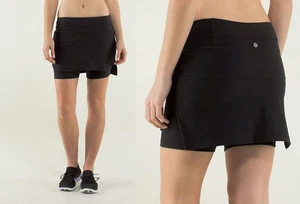 NEW Lululemon Black SECOND CHANCE SKIRT/Shorts Size 4 - Picture 1 of 7