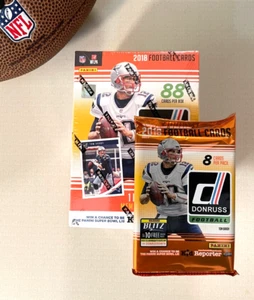 2018 DONRUSS NFL BLASTER Pack from Box - 8 cards J.Allen L.Jackson S.Barkley RC? - Picture 1 of 4