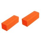 2Pcs Silicone Pet Hair Remover Hollow Cleaner Brush For Pets Dog Cat (Orange)