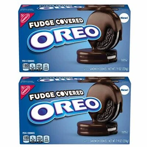 Pack of 2: NABISCO OREO Chocolate Fudge Covered Sandwich Cookies - 7.9 Oz. Each - Picture 1 of 9