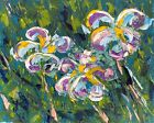 Irises Flowers. Oil Paintings on canvas original.