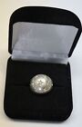 RARE Clark & Coombs Nine Rhinestones Sterling Silver Star CZ Deco Ring Size 4