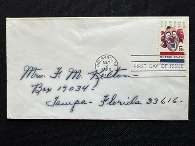 1309 American Circus Clown May 2 1966 Delavan WI - Image 1 of 2