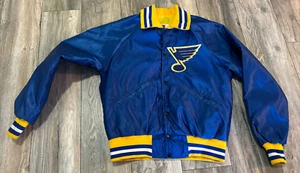 Vintage 80’s Starter St. Louis Blues NHL Satin Jacket Men’s L USA Blue - Bild 1 von 16