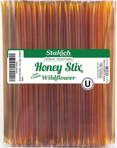 500 Wild Flower Honey Stix Sticks Straws 100% Pure Fresh Natural Kosher 5 g each - Picture 1 of 1
