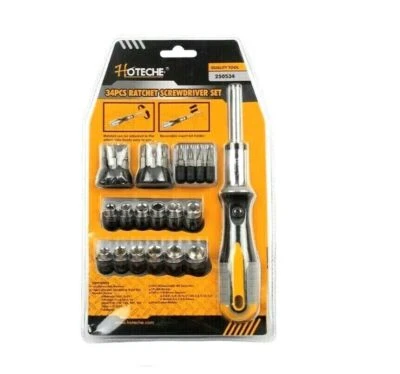 Set cacciavite 34 pezzi punte inserti torx bussole PH intercambiabili ART.250534 - Immagine 1 di 4