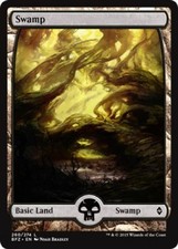 4 x Swamp (260/274) - Battle for Zendikar - Full Art - Magic the Gathering MTG