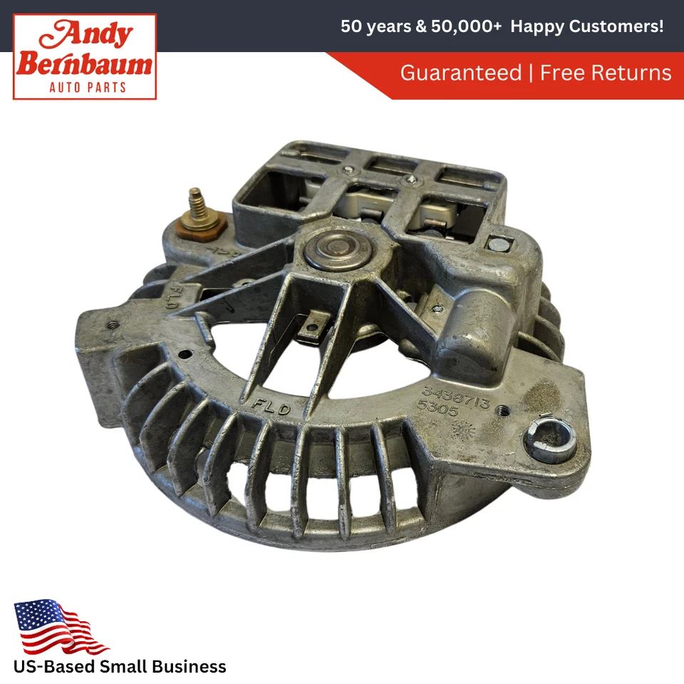 1972-1973 Chrysler Dodge Plymouth alternador retificador escudo final 3438711 NOS. - Imagem 1 de 4