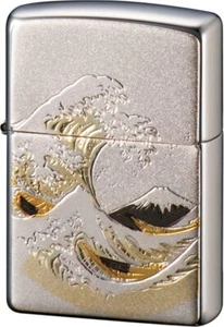 Encendedor de placa electroformada Zippo patrón japonés Fuji - Imagen 1 de 4