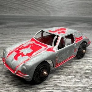 Vintage Tootsie Toy Porsche Mini 1970s Red Metal DieCast Car Vintage Worn Used - Picture 1 of 12