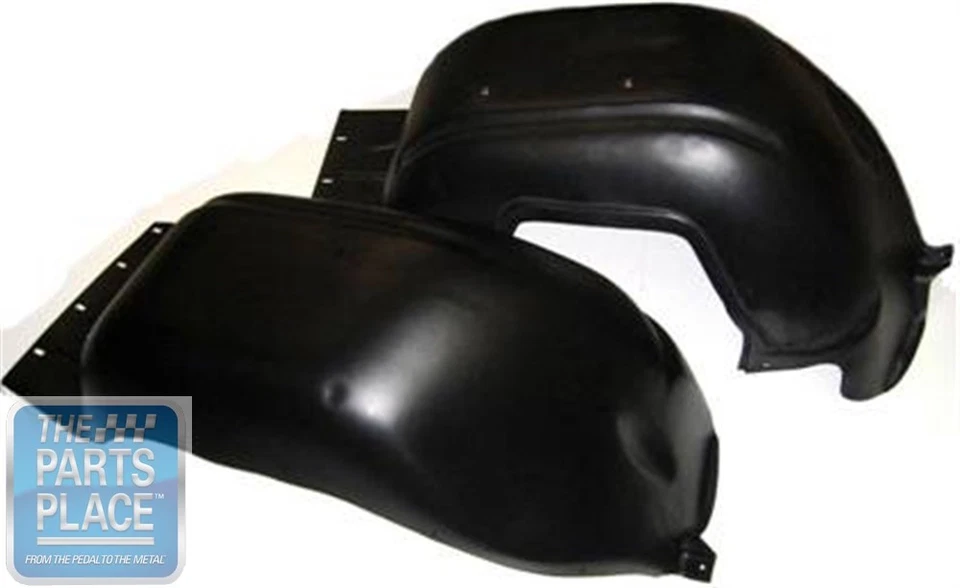 Oldsmobile Cutlass 442 1966-67 guardabarros interior delantero falda pozos - negro - par Foto 1 de 1