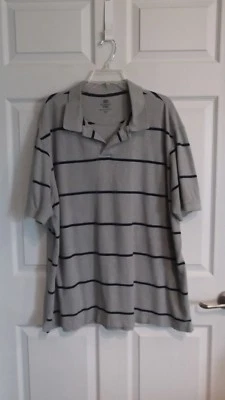 EUC Faded Glory mens 2xl 50-52 short sleeve polo shirt gray navy slate blue - - Image 1 of 4