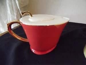 NEW YEDI inside out hearts TEAPOT JAVA ORANGE & GOLD NIB teacups available - Picture 1 of 10