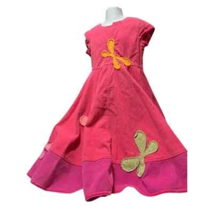 Baby Lulu Girls Corduroy full skirt Dress Pink Size 5 - Picture 1 of 3