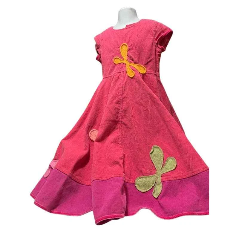 Baby Lulu Girls Corduroy full skirt Dress Pink Size 5 - Image 1 of 3
