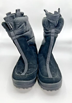 LANDS END Mujeres Invierno Botas de Nieve NEGRAS Gamuza PUFFER Pull On TALLA 9B NUEVAS  Foto 1 de 4