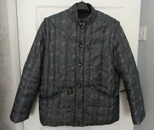 Vintage Fieldwear Country Clothing Paisley Puffer Jacket Converts to Gilet UK 14 - Picture 1 of 19