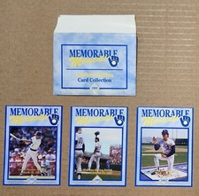 1993 MEMORABLE MOMENTS SENTRY FOODS Milwaukee Brewers Molitor Nieves  & Sveum 