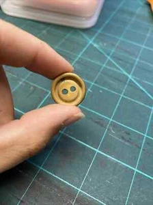 4 Wooden Two Hole Flat Button 3/4” - Picture 1 of 3