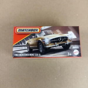 Matchbox Power Grabs 1963 Mercedes Benz 230 SL dorado #46 - Imagen 1 de 1