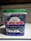 Cascade Platinum Plus ActionPacs Dishwasher Detergent Pods, Mountain, 62 Count