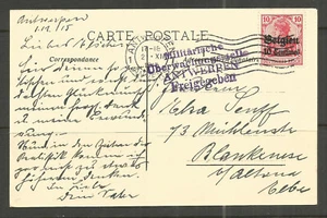 **OSBURGH – GERMANY / BELGIUM. 1915. CENSORED CARD. ANTWERP. - Picture 1 of 2
