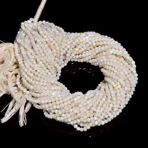 Natural White Opal Gemstone Rondelle Shape Faceted Beads 3X3 mm Strand 13" EB261 - Picture 1 of 2