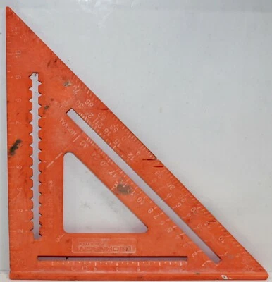 Viga cuadrada vintage Johnson Level & Tool RAS-170 12 pulgadas GloOrange con daños Foto 1 de 4