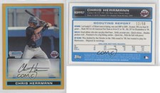 2009 Bowman Draft Prospects Chrome Gold Refractor /50 Chris Herrmann #BDPP57