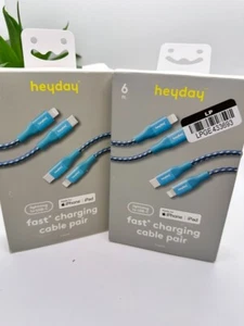 Heyday 6' USB-C to USB-C Fast Charging Silicone Cable  PURPLE - Picture 1 of 6