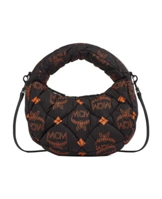  MCM Mini Aren Hobo Padded Bag Black - Image 1 of 3