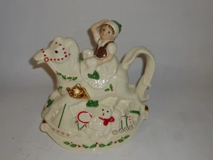 Elf and Rocking Horse Teapot - Genuine Collectable - RARE - Picture 1 of 15