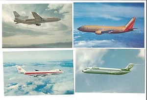 7 postales cromadas de aerolínea, TW, Piamonte, suroeste, Ozark, Japón - Imagen 1 de 4