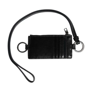 Dolce & Gabbana Cartera Cuero Negro Logo en Relieve Cordón Tarjetero 450usd - Imagen 1 de 7