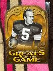 2009 UD ICONS GREATS OF THE GAME DIE-CUT #GG-PH PAUL HORNUNG 38/40 PACKERS !