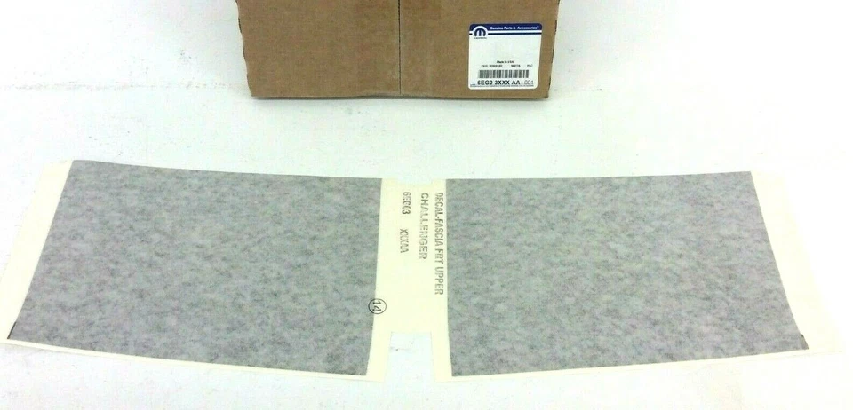 2016-2018 Dodge Challenger Hellcat front bumper black Dual Stripe Decal OEM - Image 1 of 3