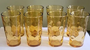 Vintage Set of 8 Hazel Atlas ELDORADO GOLD 10 Oz. Tumblers 1960s - Picture 1 of 4
