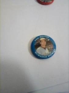 HOF PAUL MOLITOR 1984 Fun Foods Baseball Button MILWAKEE BREWERS Pin FREE SHIP - Picture 1 of 2