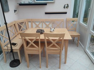 Tisch Stuhl Sets Aus Holz Fur Die Kuche Bis 6 Gunstig Kaufen Ebay