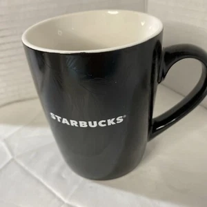 Starbucks Mug 10oz Embossed Flowers Black/white  20/20 - Picture 1 of 5