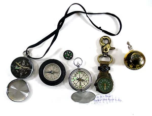 Group Of 7 Various Assorted Working & Non Working Compass Compasses 0011010 - Picture 1 of 6